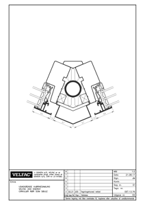 Udadgående hjørneløsning, cirkulær rør som søjle